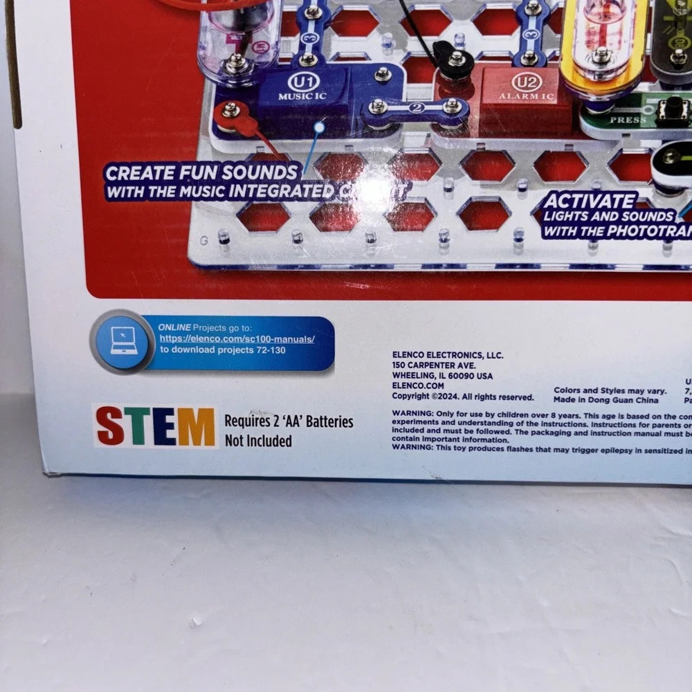 Elenco Snap Circuits SC100 Electronics Exploration Kit 100+ Projects Complete